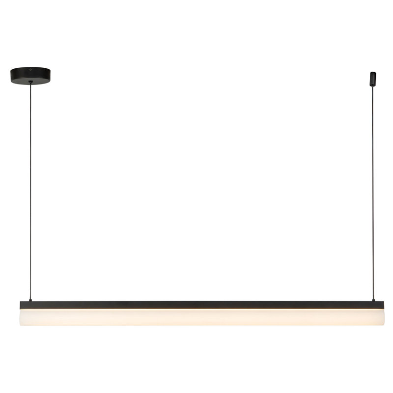 Nio 45-in Black dimmable LED Linear Pendant, Matte Black