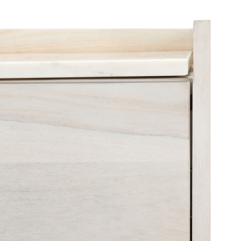 Cora Rose 62.9'' W Solid Wood Sideboard, White/White