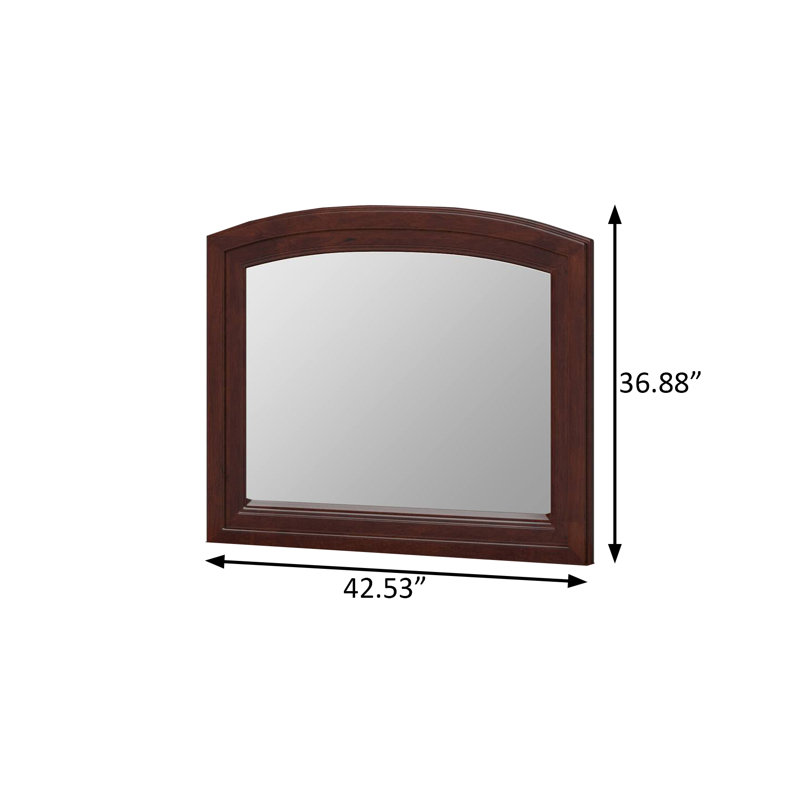 Miroir transitionnel l 42,5 po, cerisier foncé
