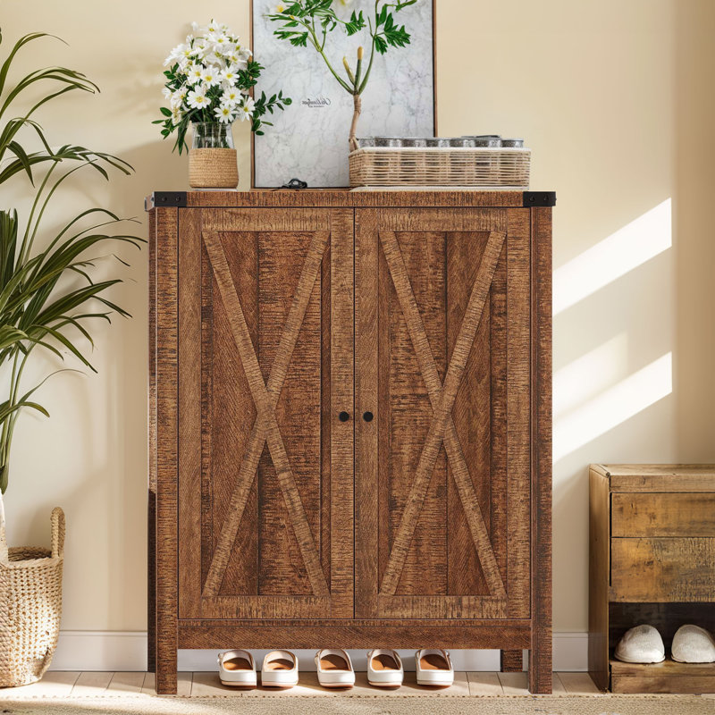 Versus 20 Pair Shoe Storage Cabinet, Brown