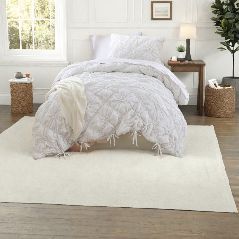 Ensemble de literie toutes saisons, édredon simple en microfibre, style floral