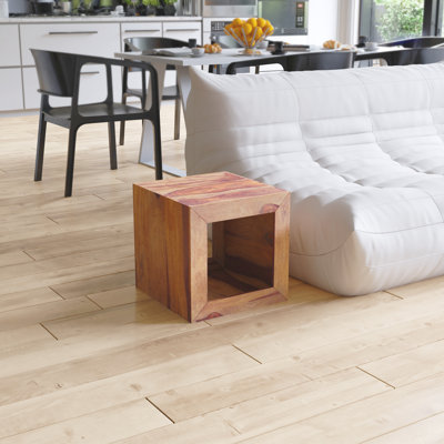 Solid Wood Floor Shelf End Table with Storage