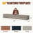 60" Rustic Wood Fireplace Mantel,Wall-Mounted & Floating Shelf for Home Decor-583557748-583557746