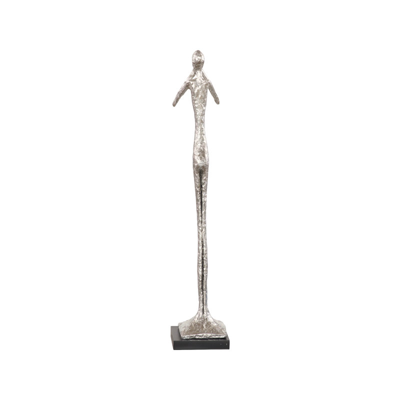 Figures Speak No Evil Skinny Statue, Silver Leaf