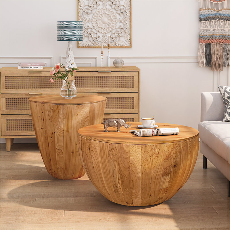 Set Of Two Bucket Shaped Coffee Table