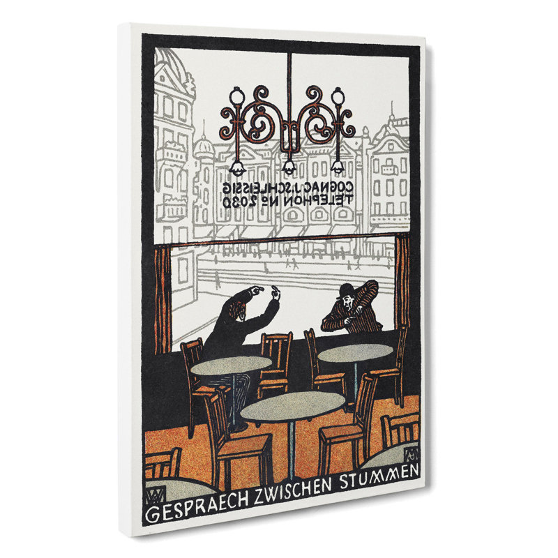 Conversation Between Mutes by Moriz Jung - Wrapped Canvas Painting, 50cm H x 35cm W x 3cm D