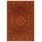 Greysi Collection Digital Print Cotton-Polyester Orange Oriental Rug-862986256