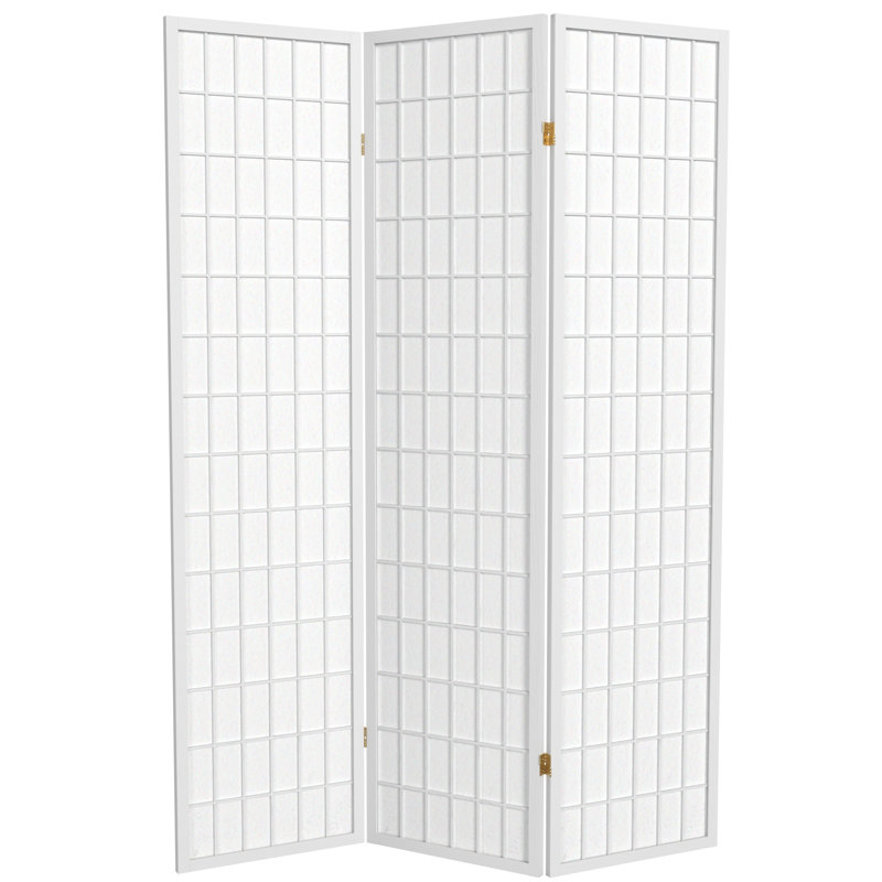 Alex 70'' H Tall Folding Shoji Screen, White, 3