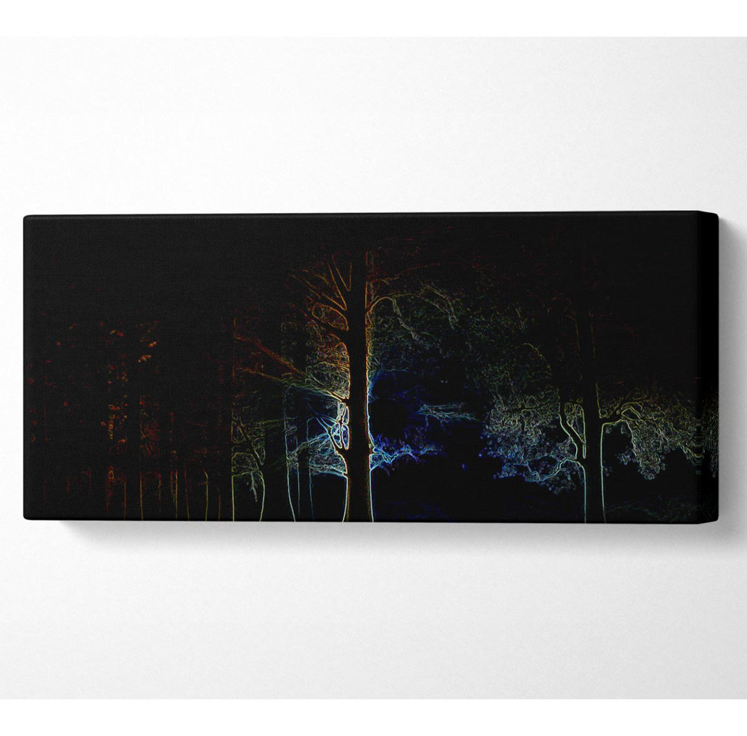 Neon Forrest - Kunstdrucke auf Leinwand - Wrapped Canvas