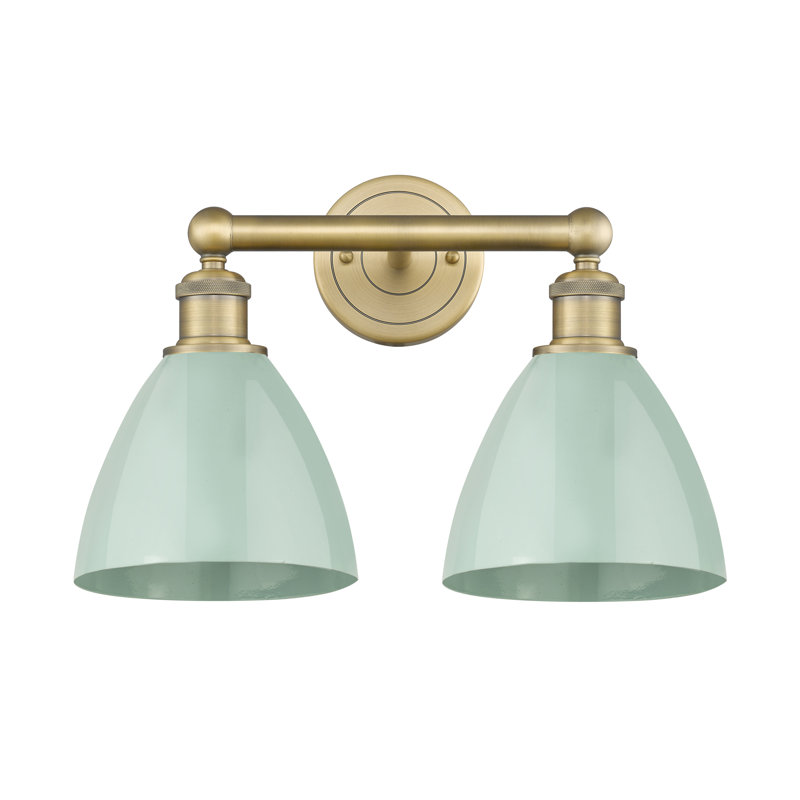 Anjail 2 - Light Dimmable Vanity Light, Seafoam, Brushed Brass
