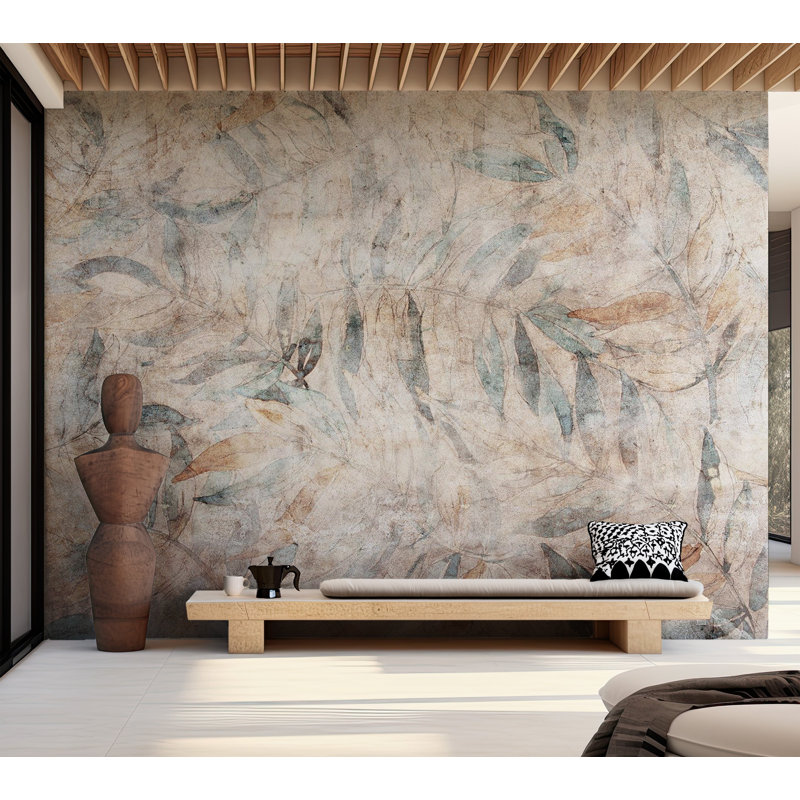 Murale pelez et collez Blagovesta, Beige, L 77 po x L 55 po