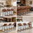 Bar Stools of 2/3/4, 26/30 Inch Counter Height Barstools with Back Faux Leather Bar Height Stools for Kitchen Island Counter-1812814387-1812814385-1812814378