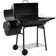 Royal Gourmet 30" Barrel Charcoal Grill with Smoker and Side Table