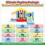 12.8' x 10.5' Inflatable Bounce House,7 in 1 Bouncy Castle with Air Blower For Kids Fun