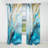 Turquoise Gold Infused Marble III - Modern Curtain - Velvet Room Darkening - 1 panel-107826833