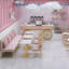 Banc rembourré en mélange de polyester Elegant Dessert Shop Cafe