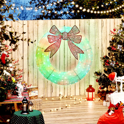 Lighted Christmas Wreath