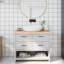 Adrinna 100cm Solid Wood Bathroom Vanity Top-1264443301