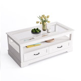 Bui 47" Glass Coffee Table