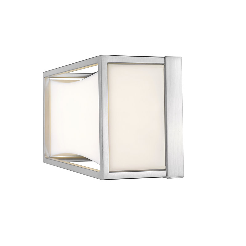 Éclairage pour salle de bain à intensité variable 1 lumière DEL Keneisha, Nickel brossé