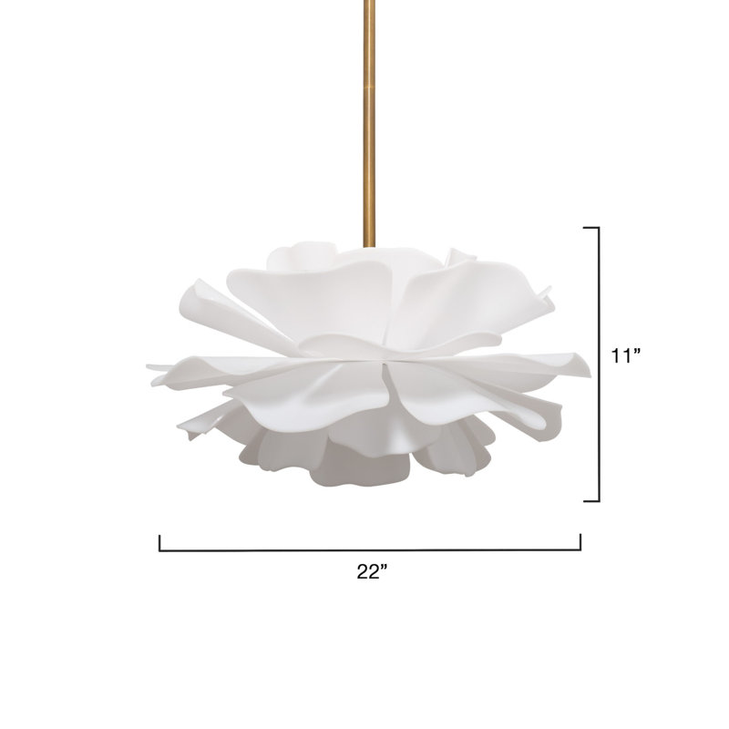 Zinnia Chandelier, Small, 37.75" H x 22" W x 22" D