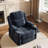 34.84" Wide Soft Chenille Power Recliner Chair with Swivel Function, Double Cup Holders and USB, Type-C Ports-1720364607