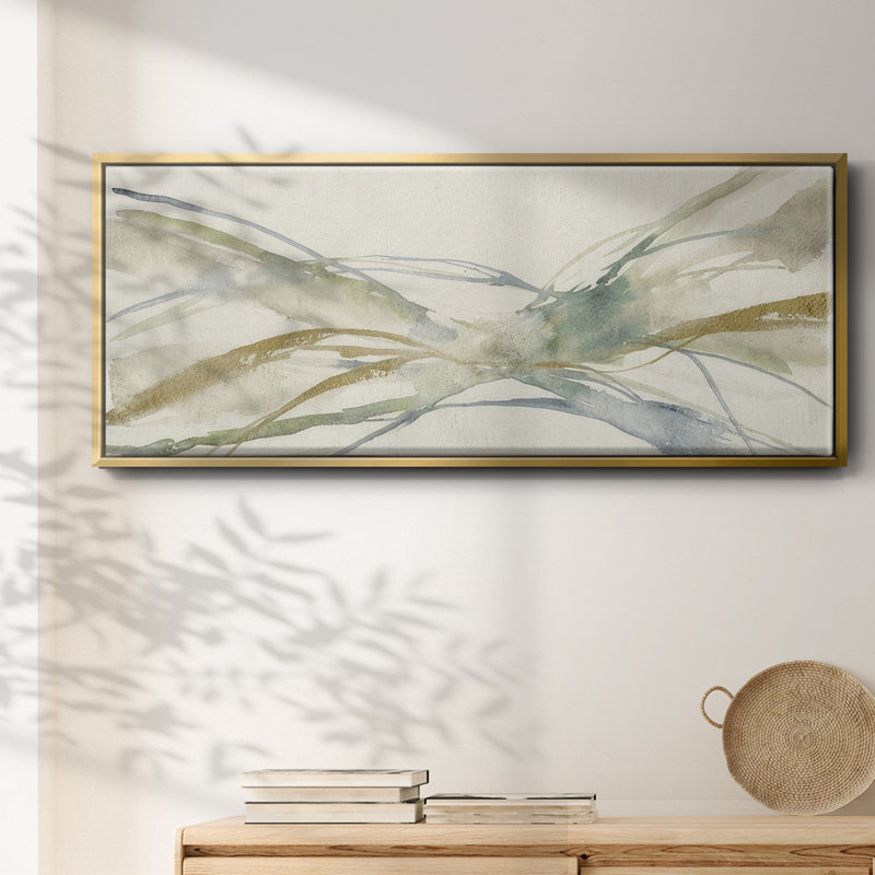 Watercolor Waves II - toile encadrée, H 8 po x l 20 po