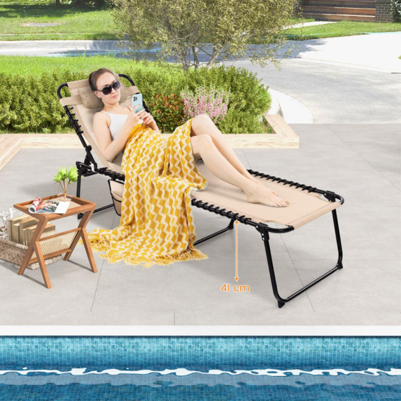 Shontina Outdoor Rust-Resistant Metal Chaise Lounge