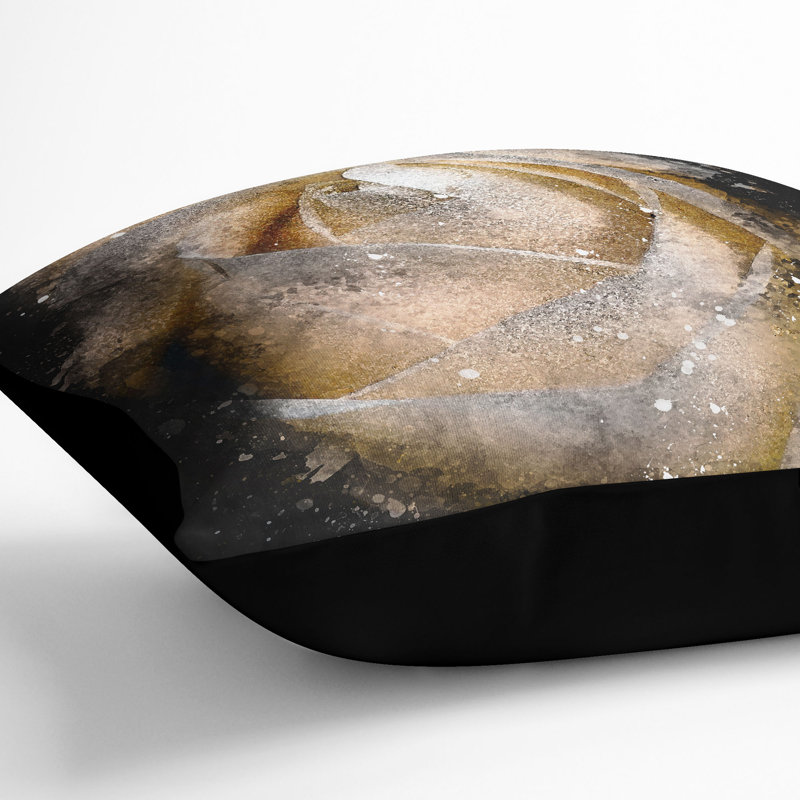 Square Throw Cushion, Black, 40cm H x 40cm W x 15cm D