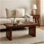 Table basse en bois Rio, brun foncé
