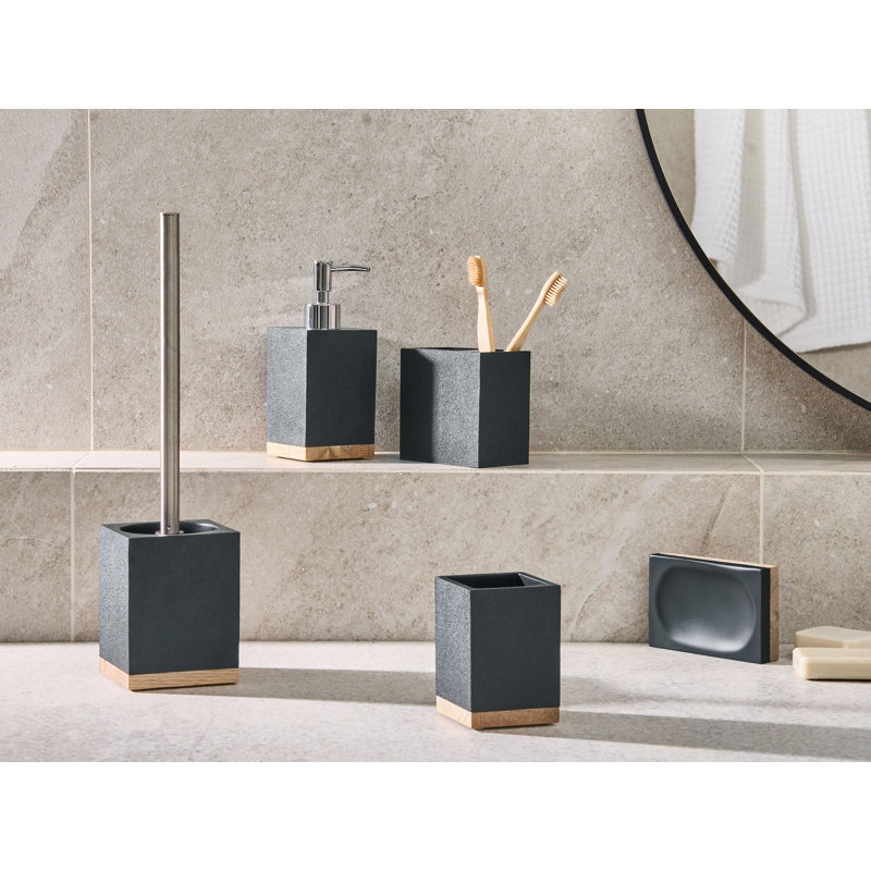 Bathroom Accessory Set, Black