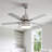 Modern Stainless Steel Silver Ceiling Fan-622825941