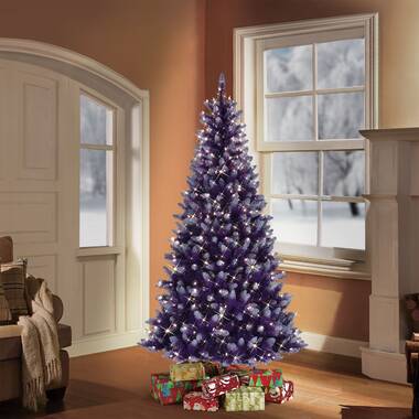 purple lighted tree