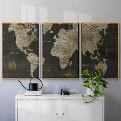 " Safari World Map " 3 - Pieces
