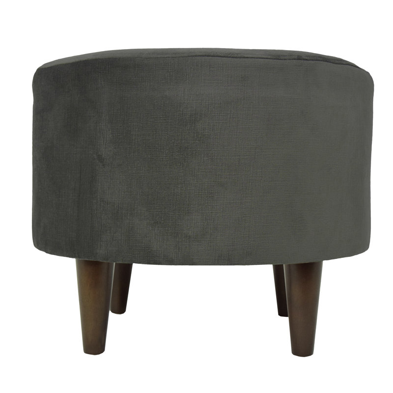 Zaniyah Upholstered Ottoman, Pewter
