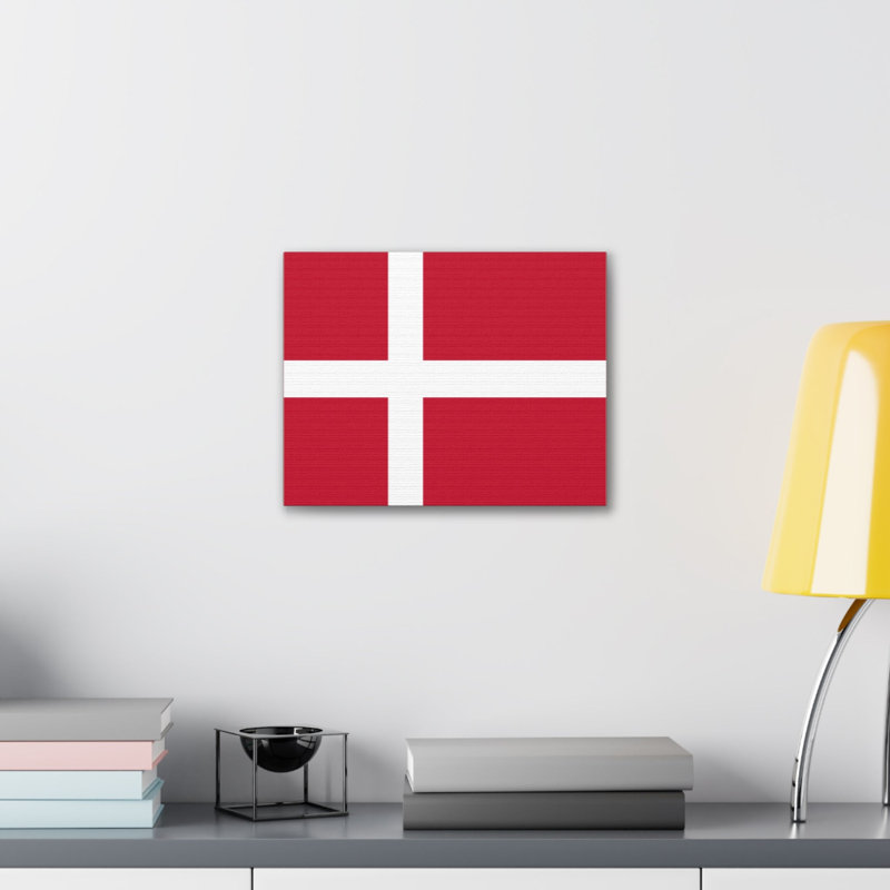 "Drapeau du Danemark" sur toile, H 18 po x l 24 po
