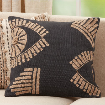 Dinah Collection Embroidered Cotton Throw Pillow
