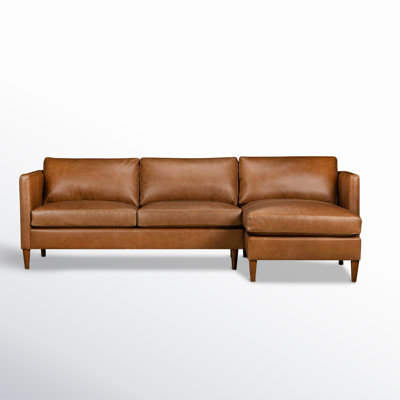 Clifford Top Grain Leather Sofa and Chaise