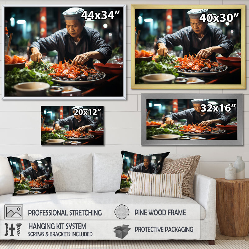 Vietnamese Street Food II, Toile tendue, H 34 po x l 44 po x P 1,5 po