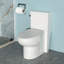 Toilette blanche en céramique blanche - Siphon élégant et contemporain