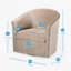 Karcher Upholstered Swivel Armchair-32235679