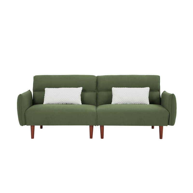 Kassity Square Arms Sofa, Green Corduroy