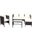 Conversation extérieure: 4 canapé modulaire avec coussins beiges captivants et table basse charmant transparent