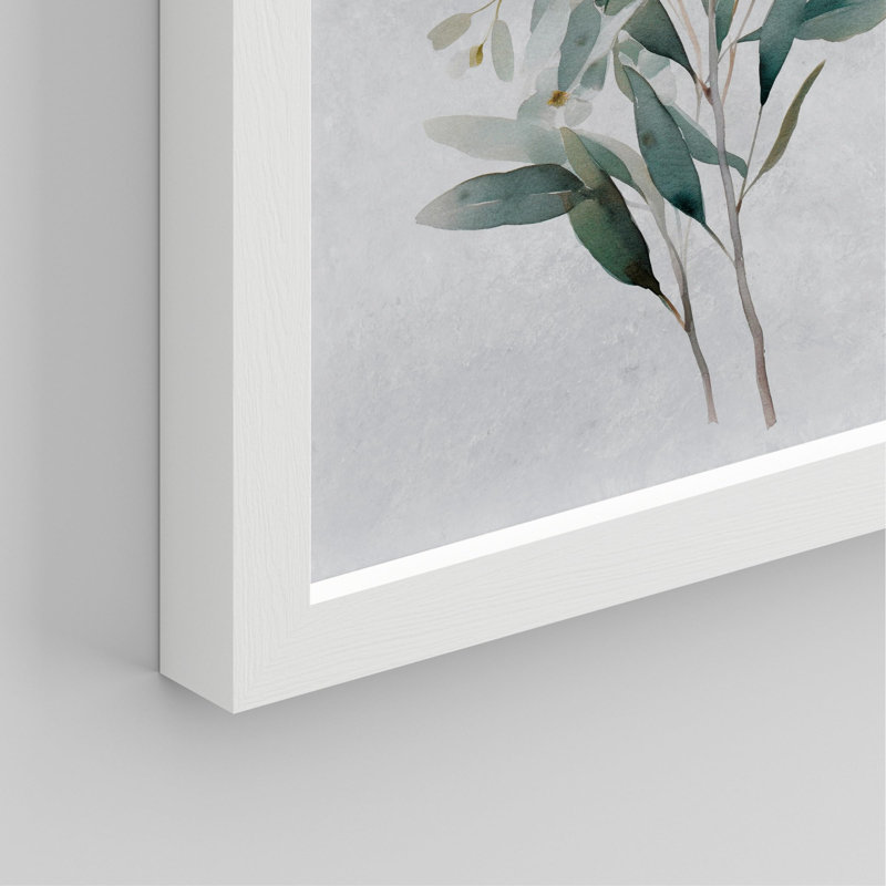«Green Wildflowers Floral Botanical», ensemble de 4 reproductions de cadres photo simples, Blanc, H 10 po x l 8 po