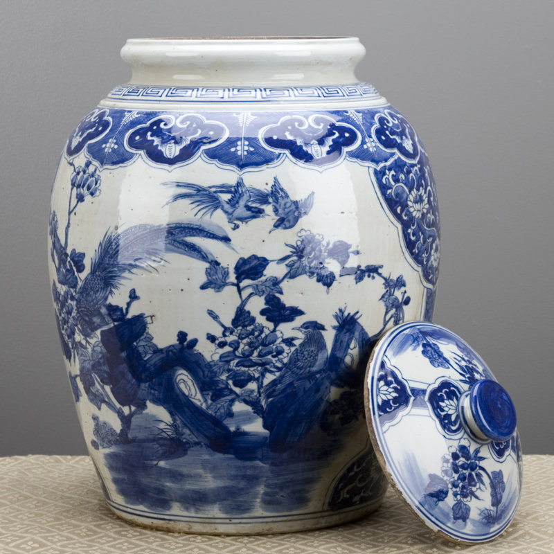Handmade Porcelain China Ginger Jar