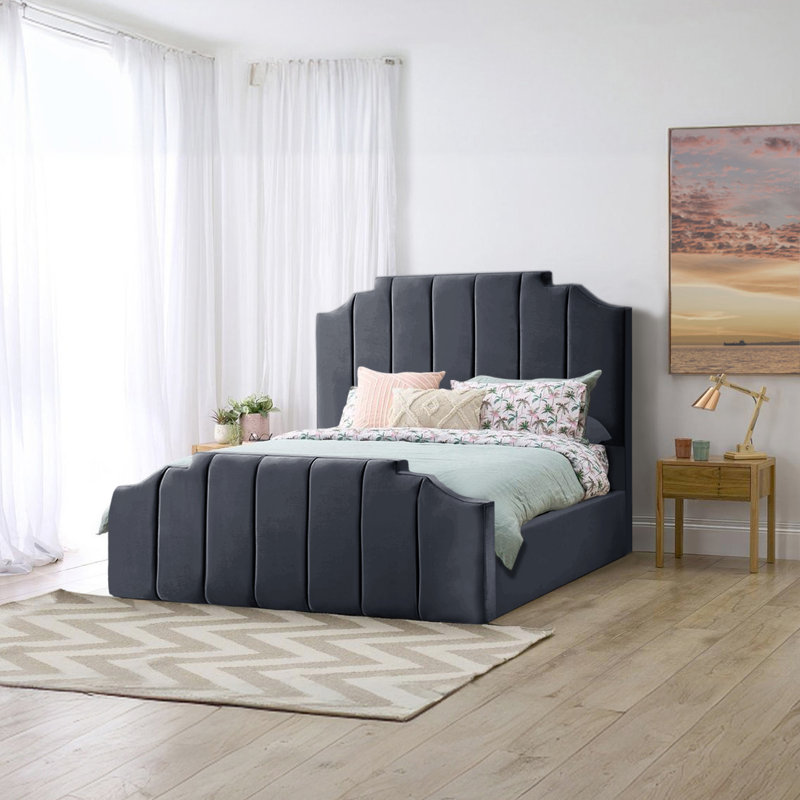 Antara Upholstered Bed, Super King (6'), Steel