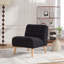 24.4" Wide Modern Upholstered Armless Chair With Rubber Wood Legs, Accent Chair-1598120458
