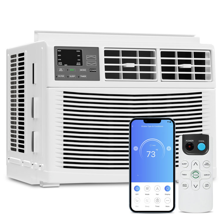 BLACK+DECKER 8,000 BTU Electronic Energy Star Window Air Conditioner with  Remote Control, White 