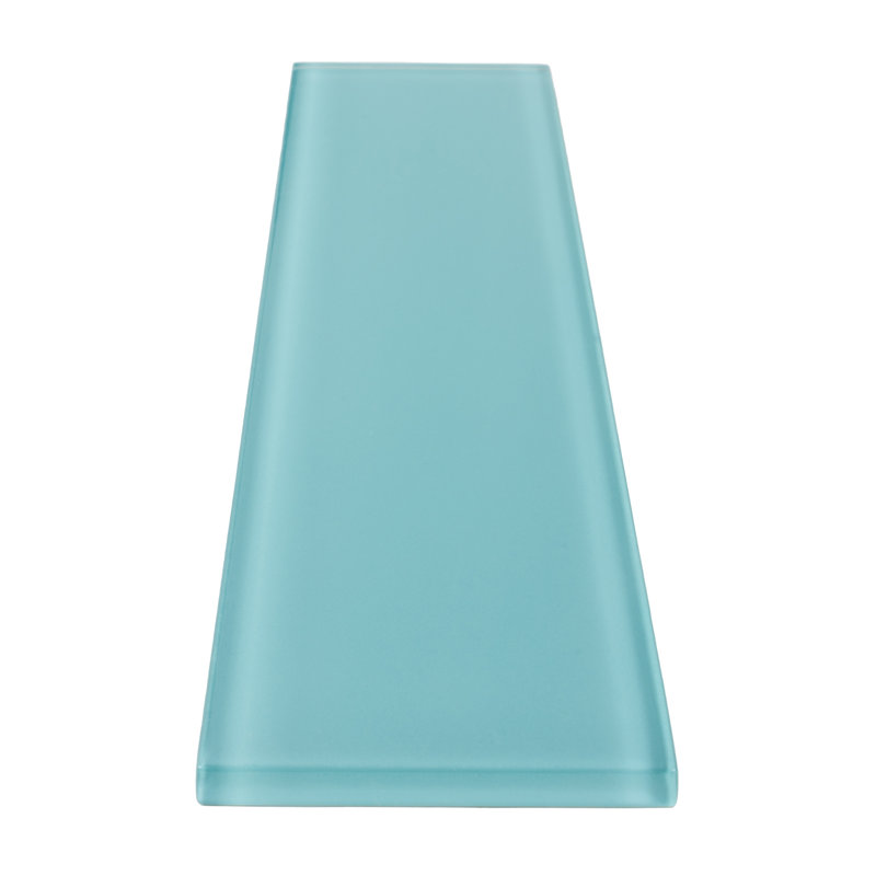 3'' x 12'' Glass Subway Wall Tile, Aqua