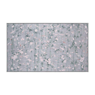 Tapis gris lavable à la machine